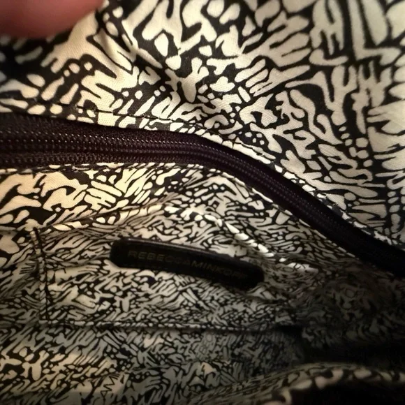 NWOT Rebecca Minkoff Large Black/Gold Leather Quilted Affair Bag Dust Bag $295